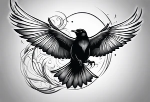 3 blackbirds in flight tattoo idea