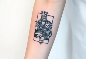 King's card as a warrior, more realistic tattoo idea