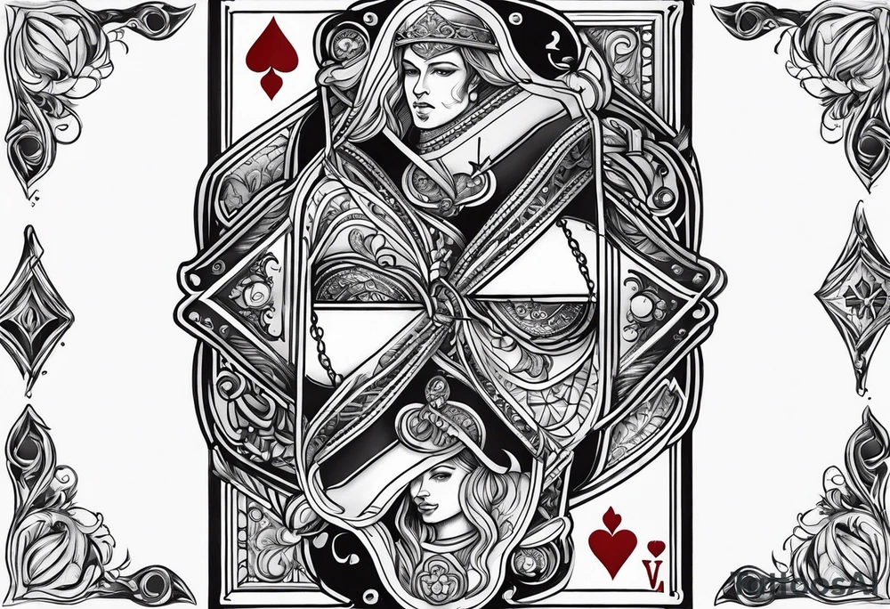 Jack of hearts playing card tattoo idea