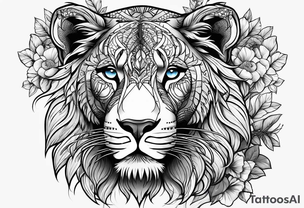 Nature and animals with a portrait tattoo idea