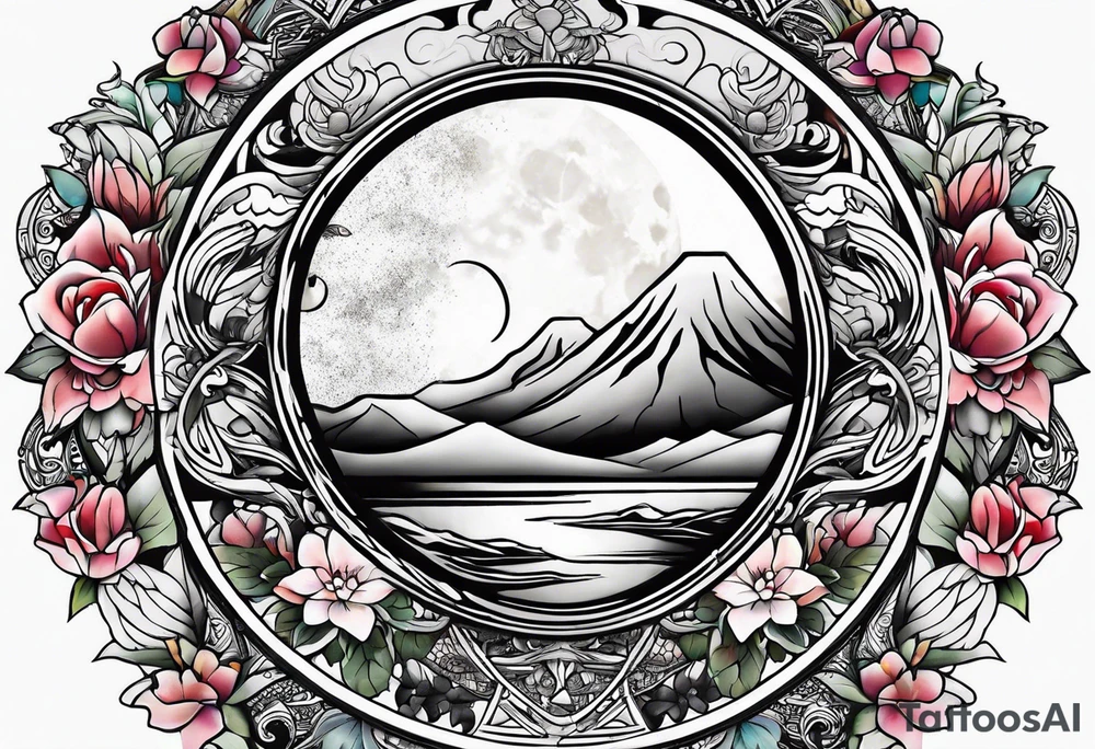 sacred moon tattoo idea
