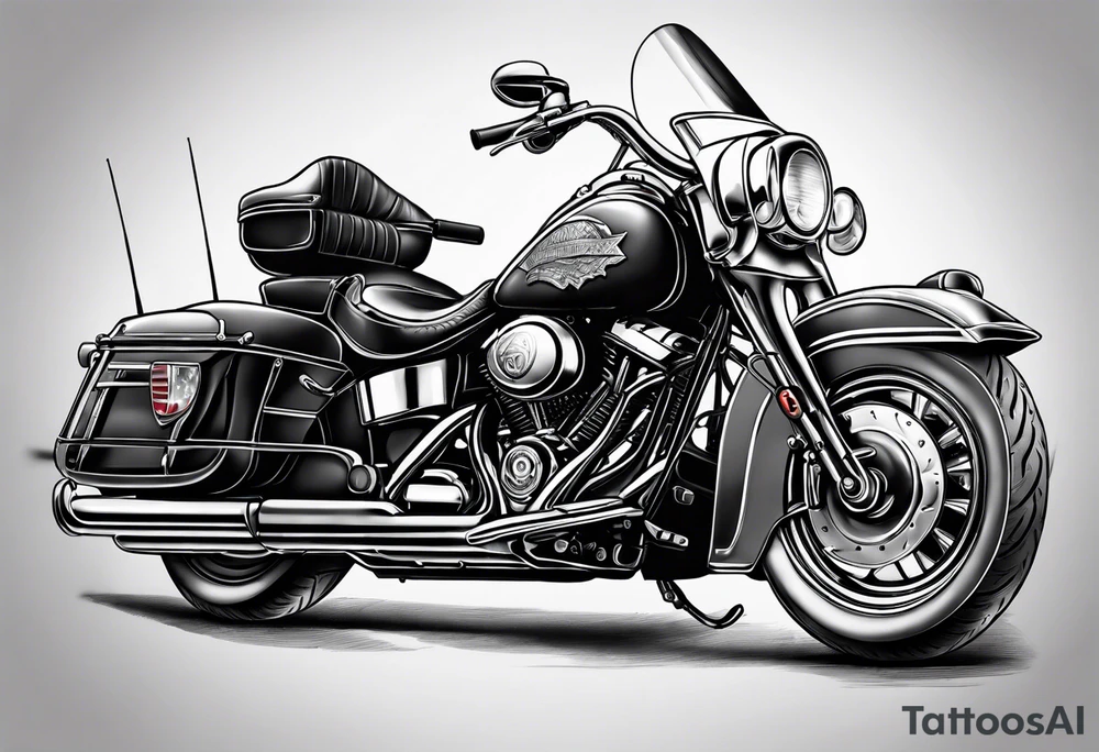 Western law enforcement style tattoo idea