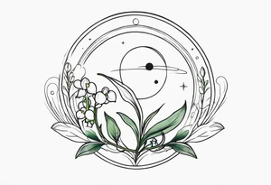 Lilly of the valley and Saturn tattoo idea
