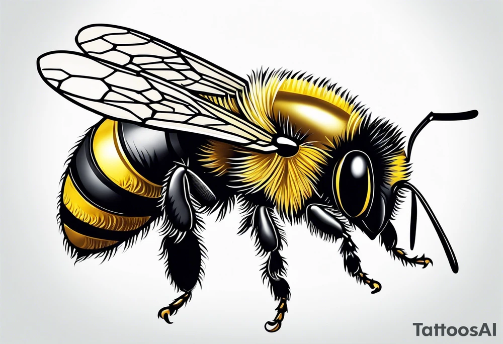 Small bee, not real tattoo idea