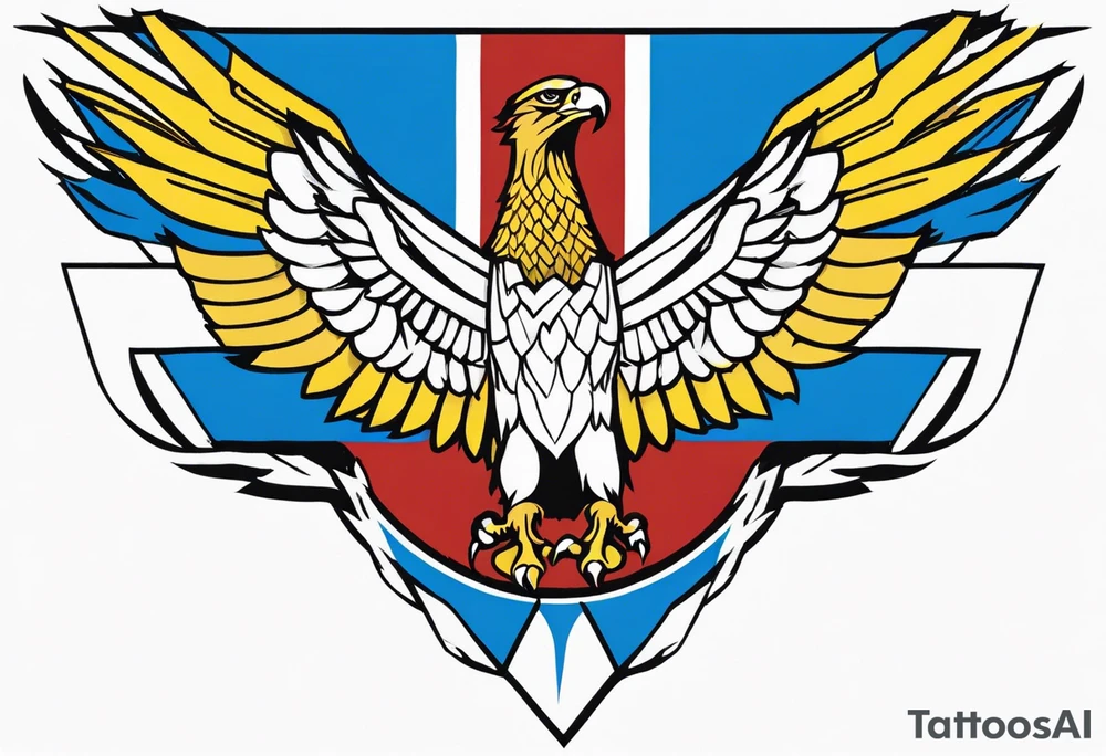 flag of kazhakstan eagle tattoo idea