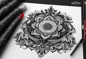 The name محمود and a date 04/12/2019 under it tattoo idea