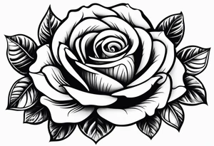 A rose tattoo with skeleton bone fingers tattoo idea