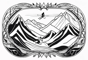 skiing tattoo idea