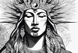 the sun god tattoo idea