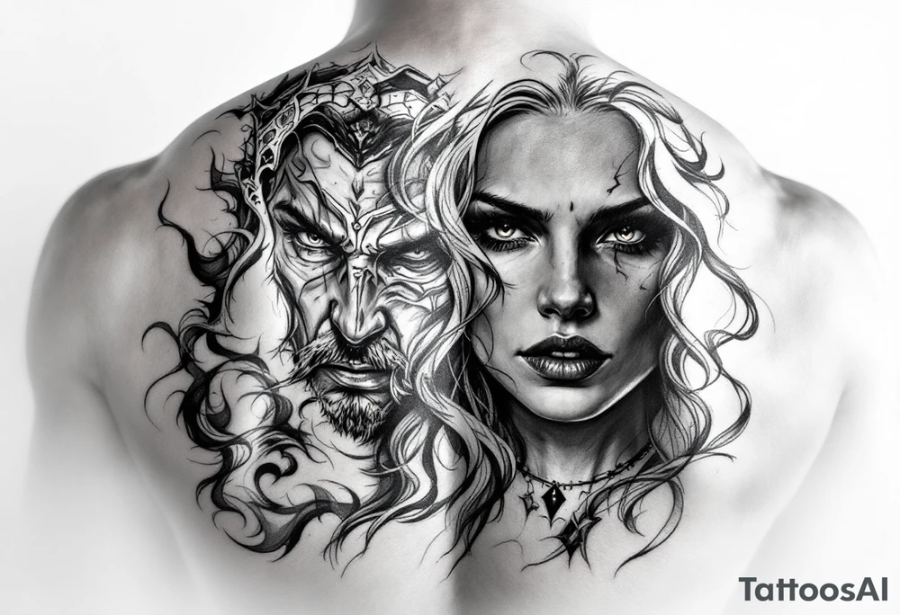 Female viking tattoo idea