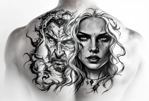 Female viking tattoo idea