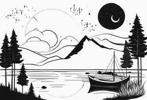 May moonlight guide you tattoo idea