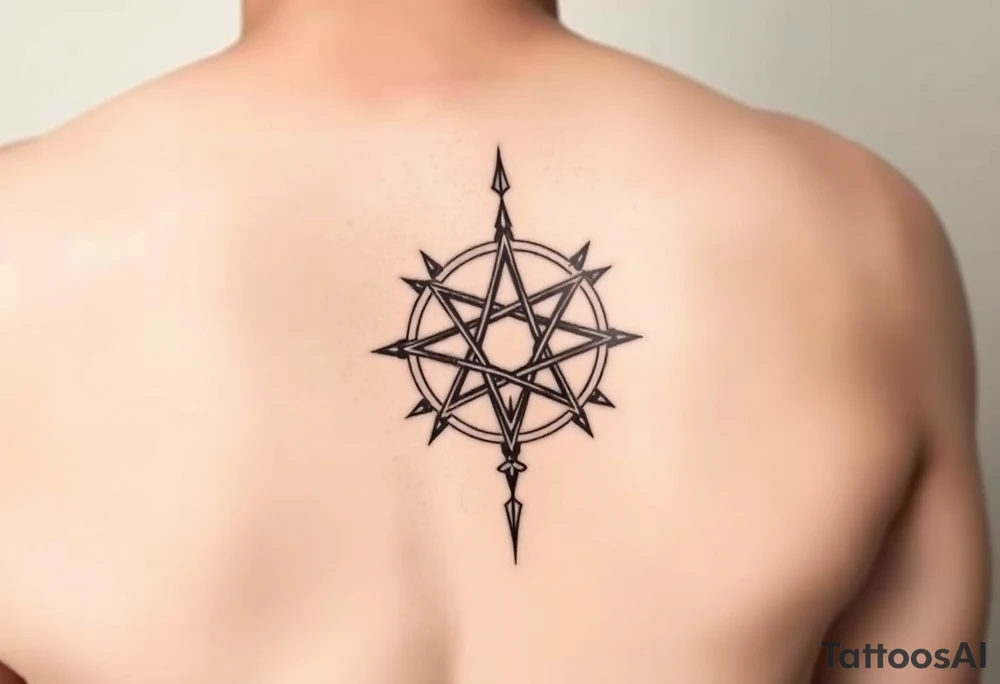 Occult symbols calf tattoo tattoo idea