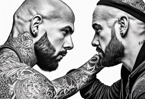 Tattoo artist without hair man tattoo idea