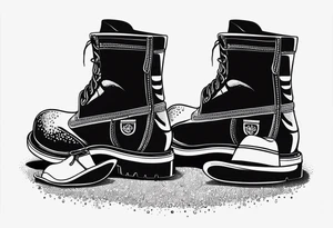 Keep it simple. A pair of timberland boots. two flip flops and a cowboyhat on the Beach. tattoo idea