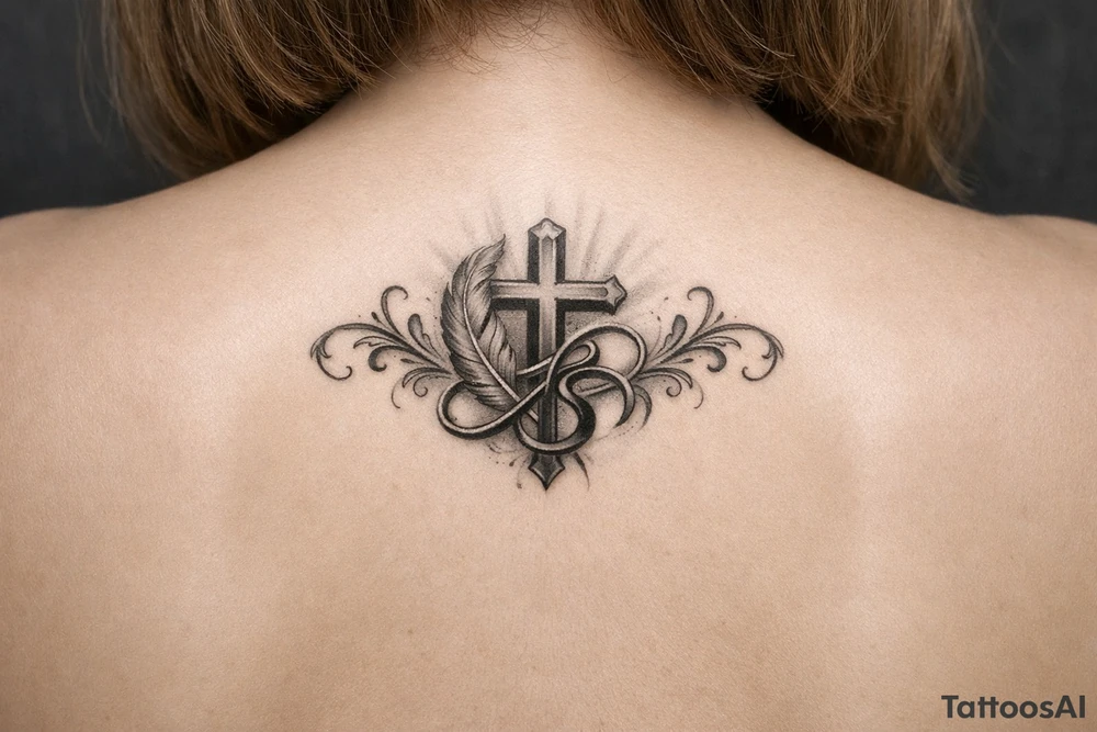 Faith and strength symbol tattoo idea
