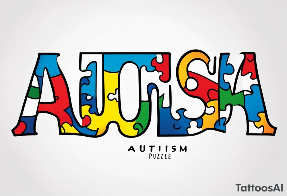 Autism puzzle piece tattoo idea