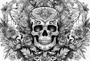 Life and death in opposite environments tattoo idea