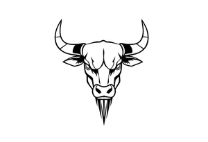 Symbol for complete surrender to master bull tattoo idea