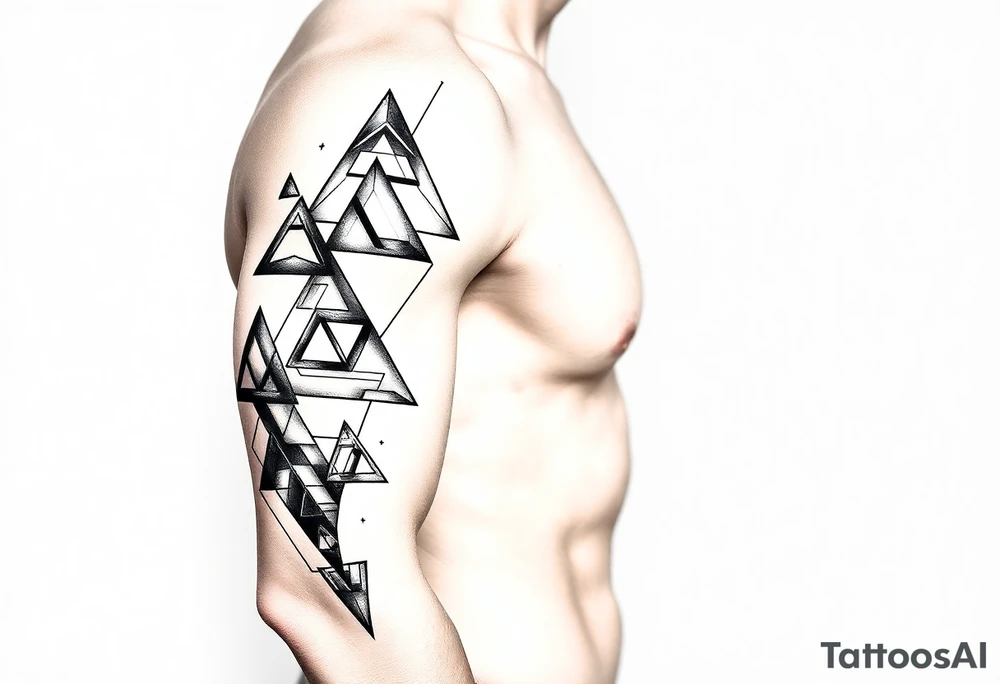 Geometry triangles tattoo idea