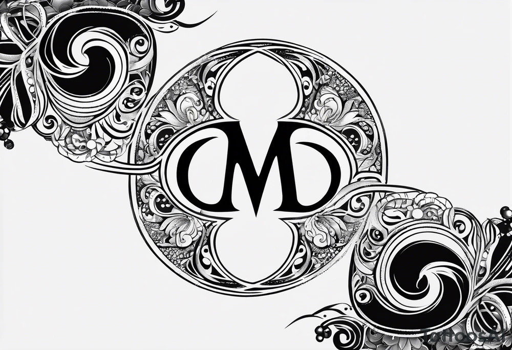Pisces sign combines with the Aires sign. tattoo idea