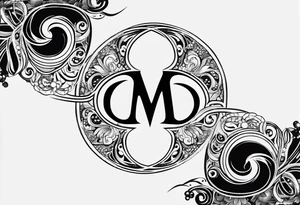 Pisces sign combines with the Aires sign. tattoo idea