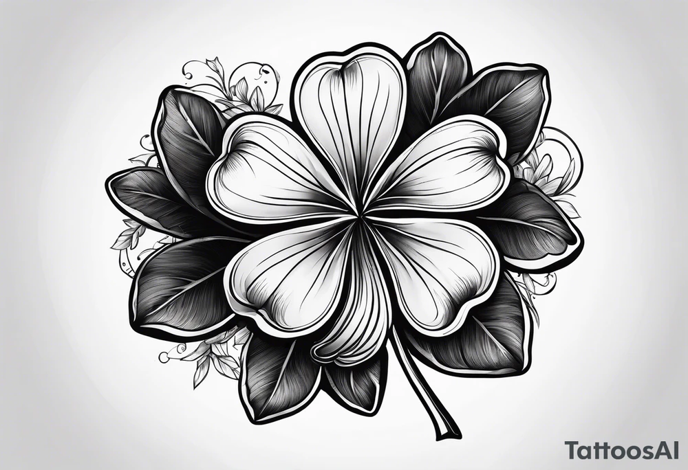 Four leaf clover tattoo idea