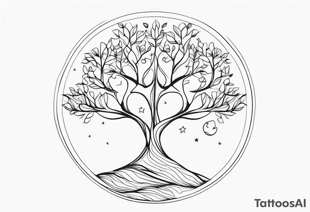 Motherhood tree tattoo idea