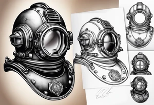 mark v diving helmet tattoo idea