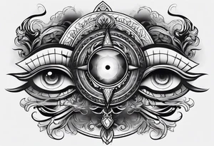 Third eye, smoke tattoo idea
