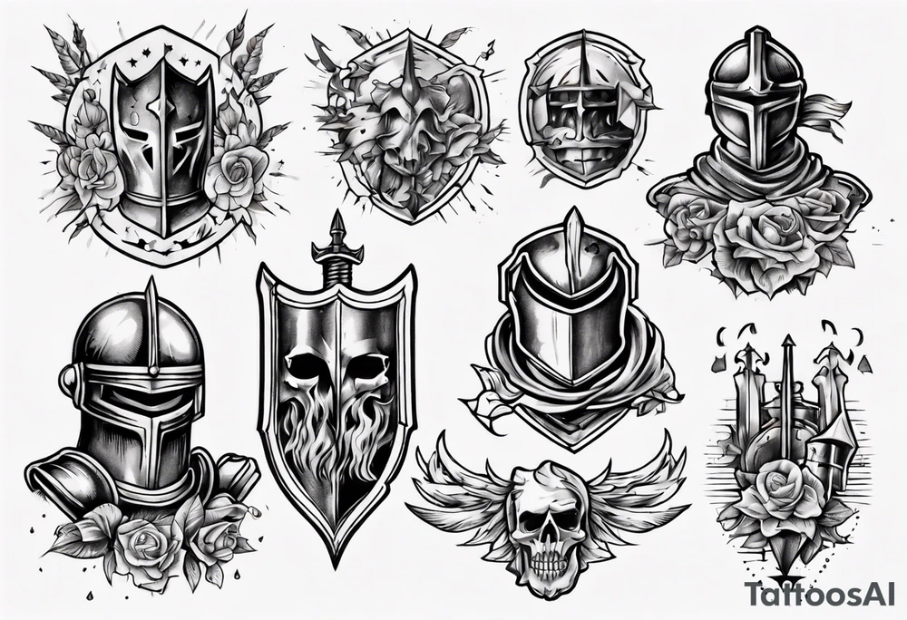 Old school tattoos knight tattoo idea