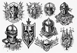 Old school tattoos knight tattoo idea