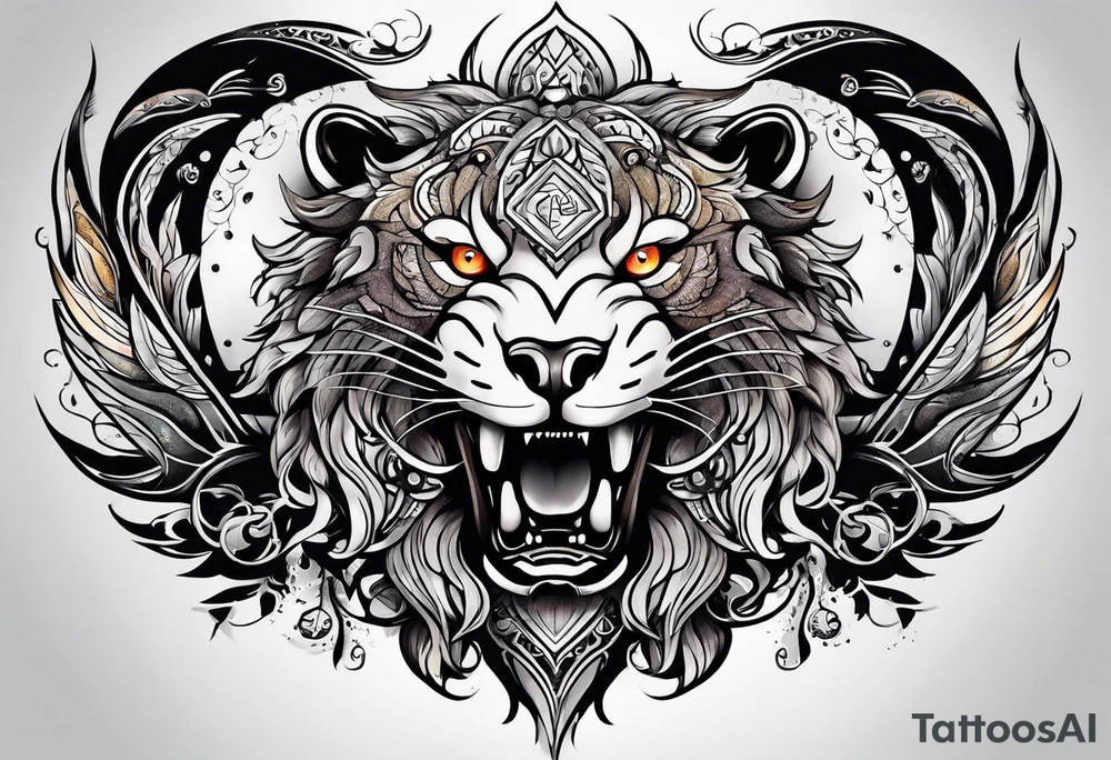 fantasy animal tattoo idea