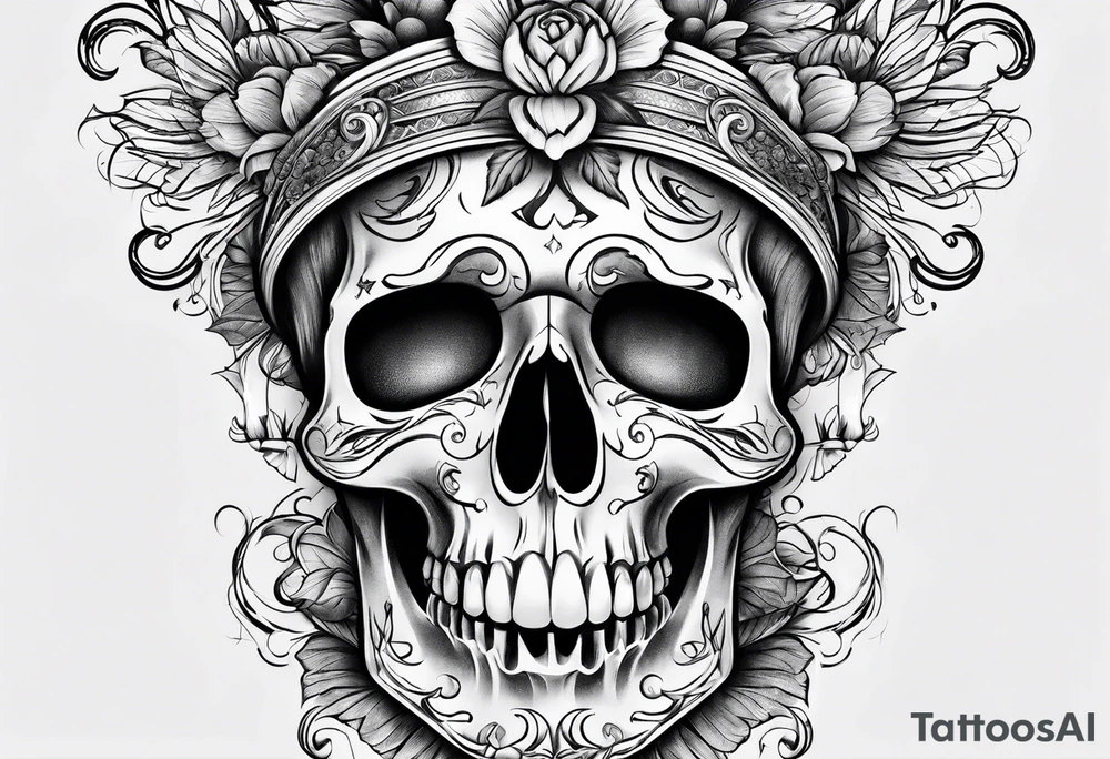 Memento mori sleeve tattoo design tattoo idea