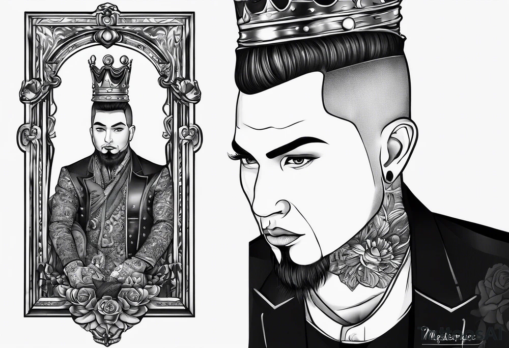 a pawn looking into the mirror and sees himself as king tattoo idea