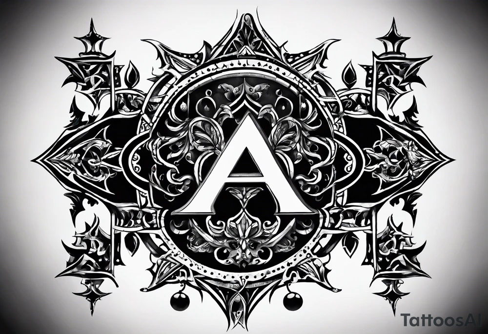 I need a tattoo design that only includes letters X I, with a dark and gothic style. tattoo idea