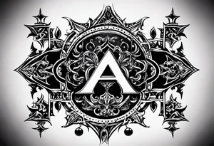 I need a tattoo design that only includes letters X I, with a dark and gothic style. tattoo idea