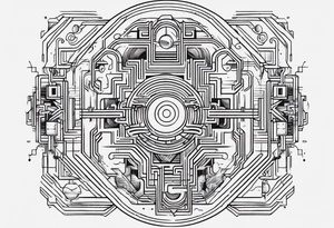 Circuit minimalistic tattoo idea