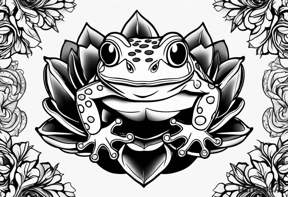 a psychedelic frog tattoo idea