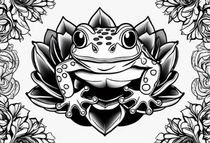 a psychedelic frog tattoo idea