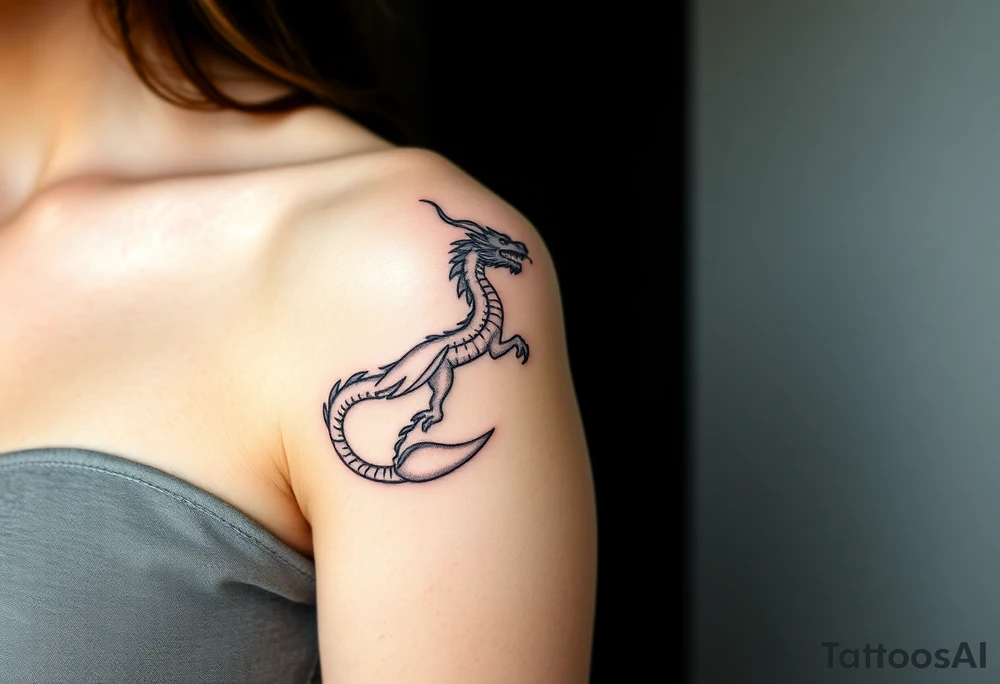 The dragon is faintly visible. smoke tattoo idea