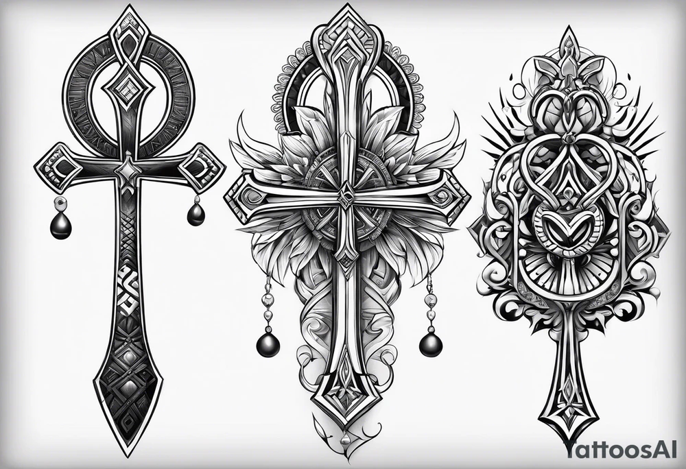 ankh for whole arm tattoo idea