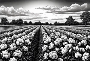 Cotton fields in Monette, Arkansas tattoo idea