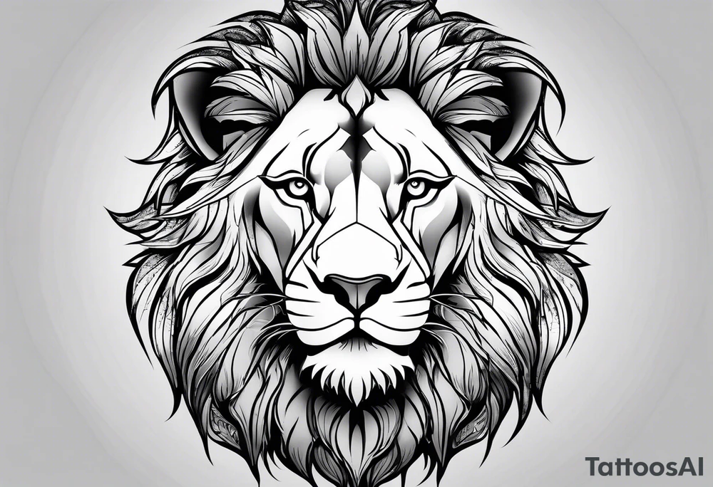 Lion with scar face tattoo idea