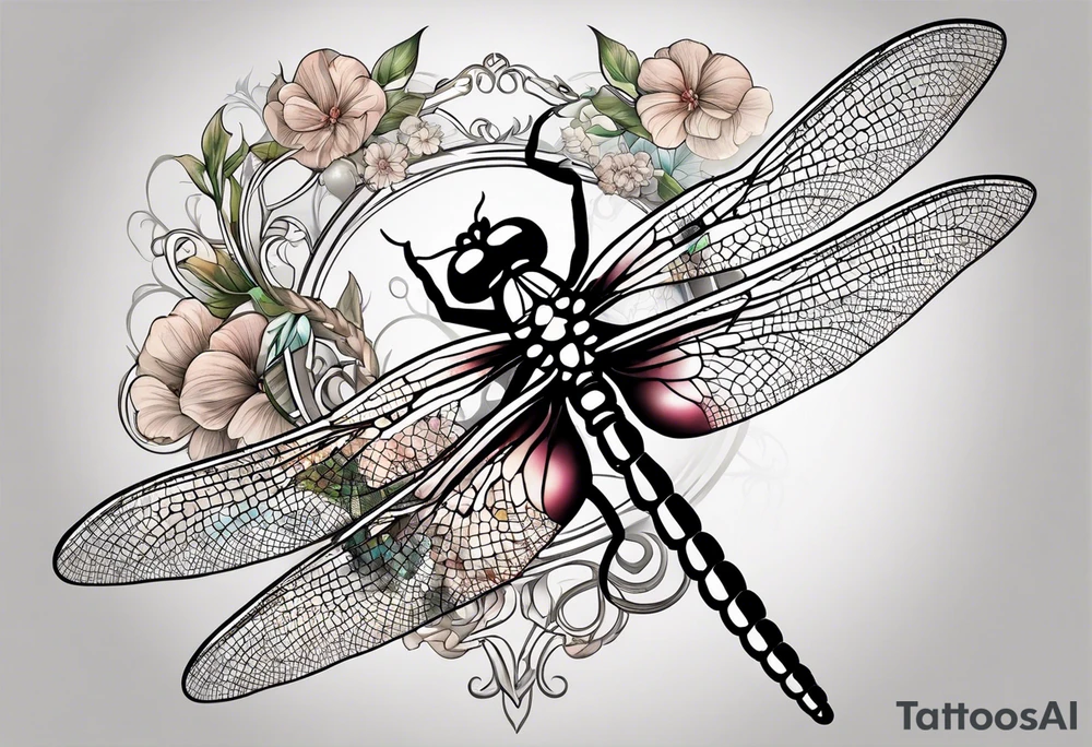Dragonfly with infinity symbol tattoo idea