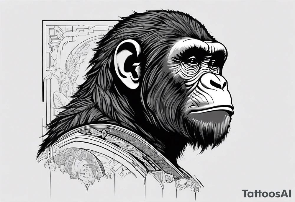 Caesar planet of the apes tattoo idea