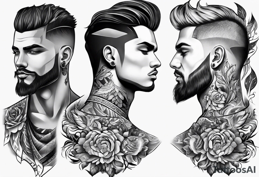 neck tattoo men tattoo idea