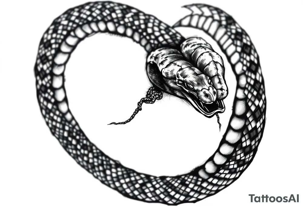 Can you give an example of a snake tattoo that wraps around the elbow and ends on the forearm on the ulnar side? With the words jealous, shame, and black heart subtly incorporated. tattoo idea