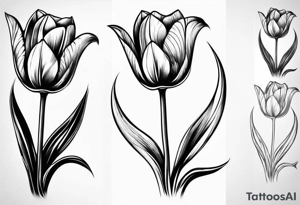 One tulip tattoo idea