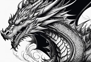 Dragon flying tattoo idea